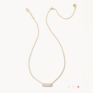 Kendra Scott Leanor Gold Pendant Necklace Iridescent Drusy